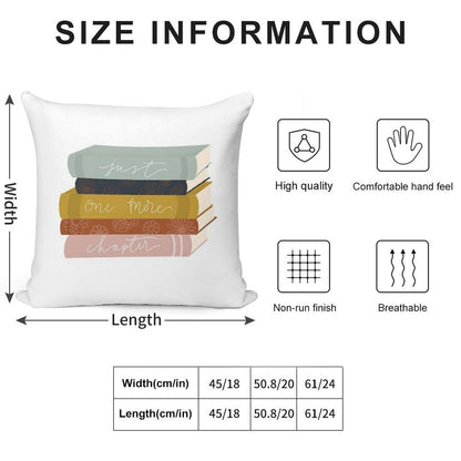Just One More Chapter Soft Fade-Resistant Throw Pillow