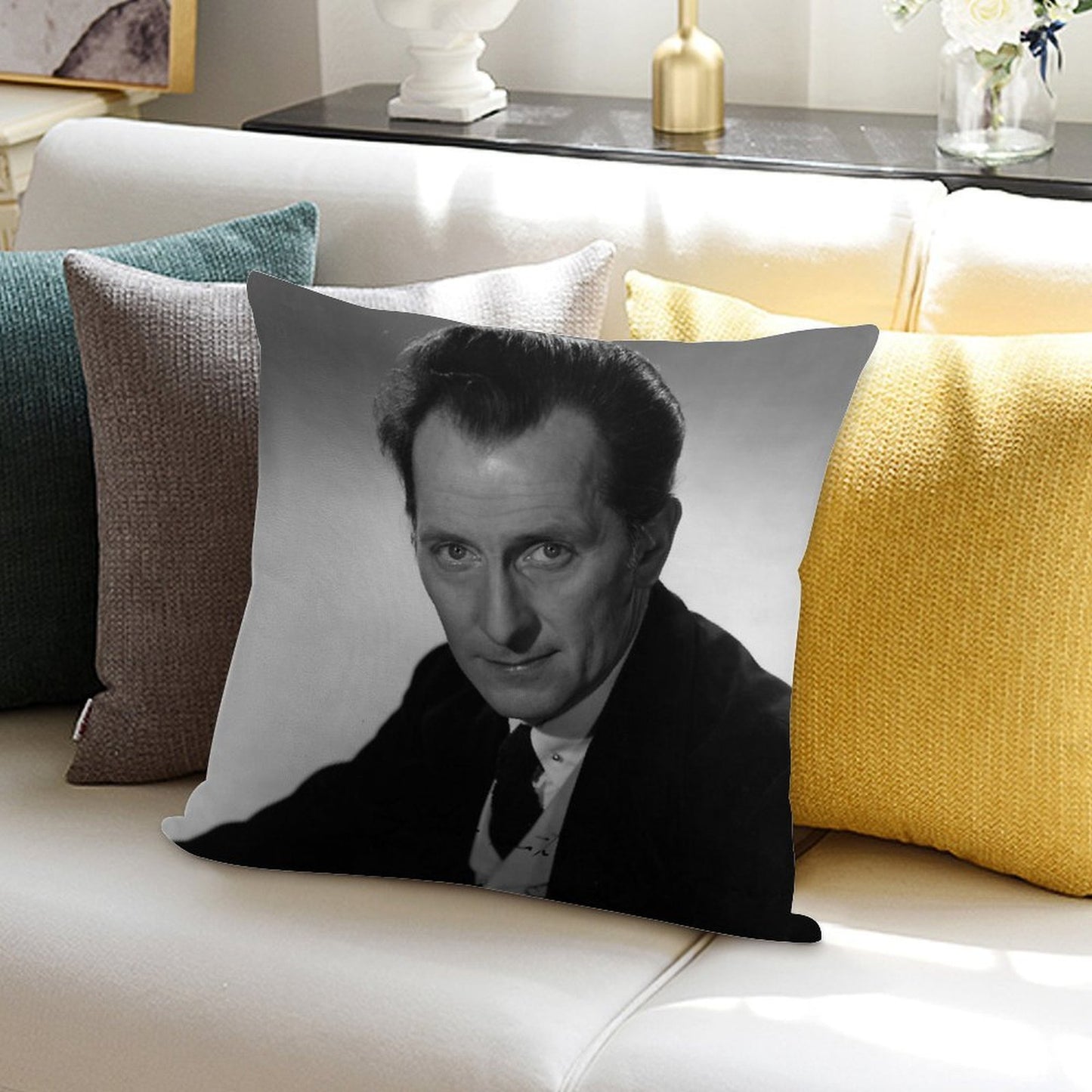 The  Peter Cushing Cushion Soft High-Density Material Throw Pillow