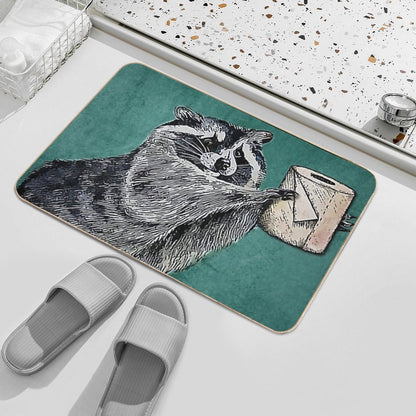 Vintage Racoon Your Butt Napkins My Lady  Pet-Safe Bath Mat