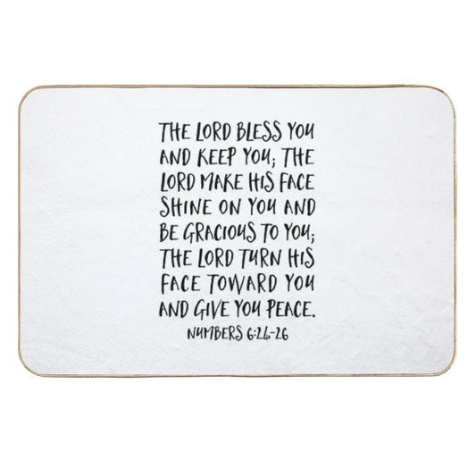 The Lord Bless You And Keep You, Numbers 624-26, Scripture Art  High-Traffic Bath Mat