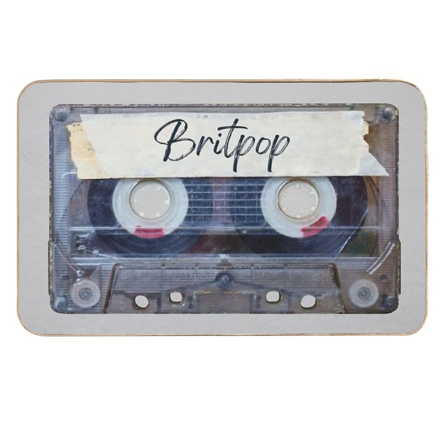 Best of Britpop Music Songs Style Cassette Old School  Easy Maintenance Bath Mat
