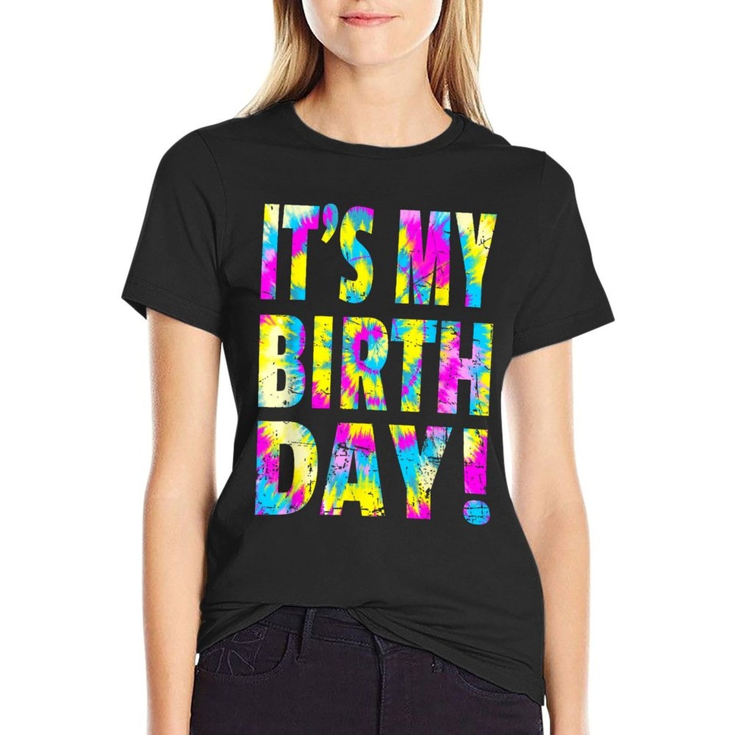 It's My Birthday - Retro Tie Dye Birthday Party Celebration  Lightweight T-Shirt