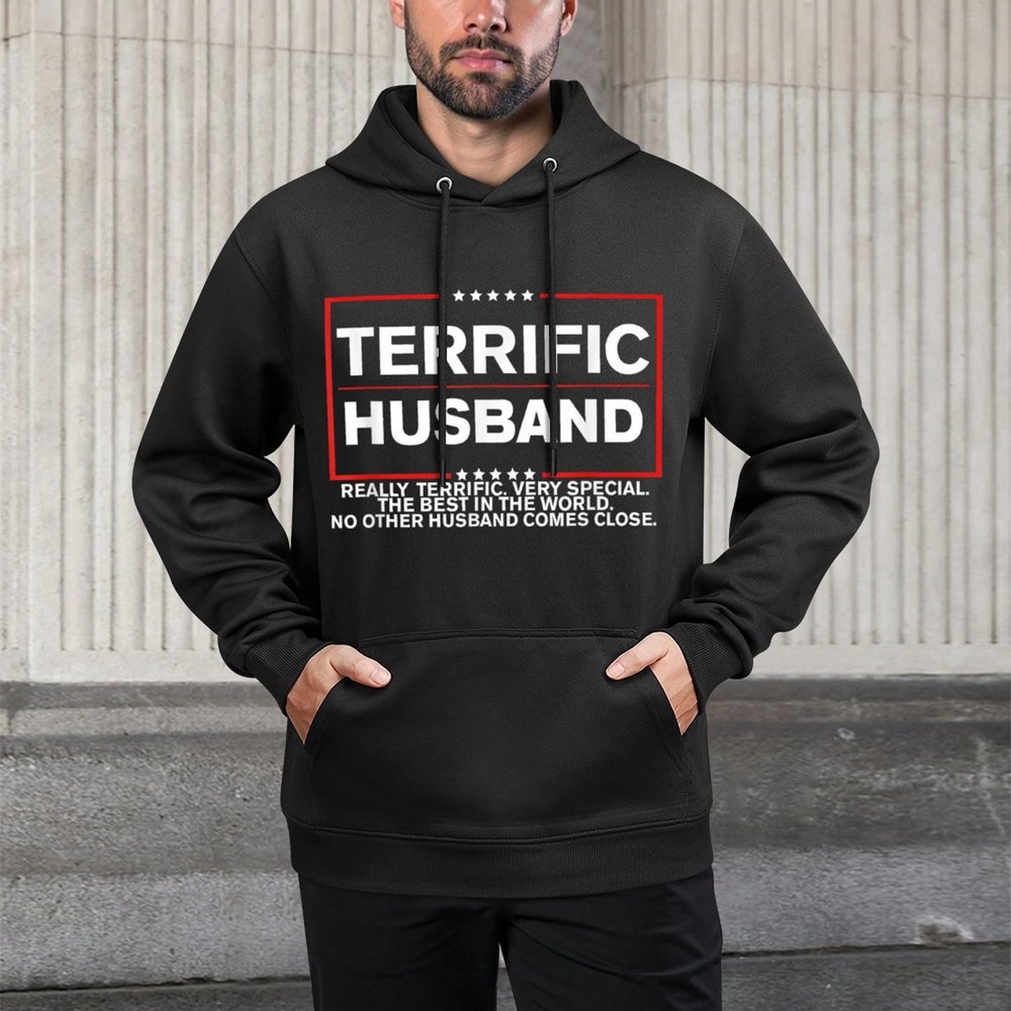 Best Husband Trump 2024 - Terrific Husband Funny Trump Kangaroo Pocket Hoodie