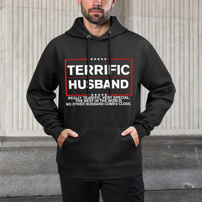 Best Husband Trump 2024 - Terrific Husband Funny Trump Kangaroo Pocket Hoodie