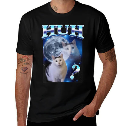 HUH Funny Dank Cat Meme Comfortable T-Shirt