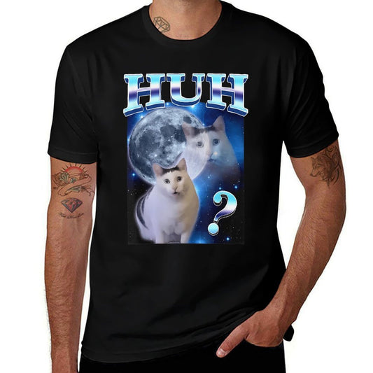 HUH Funny Dank Cat Meme Comfortable T-Shirt