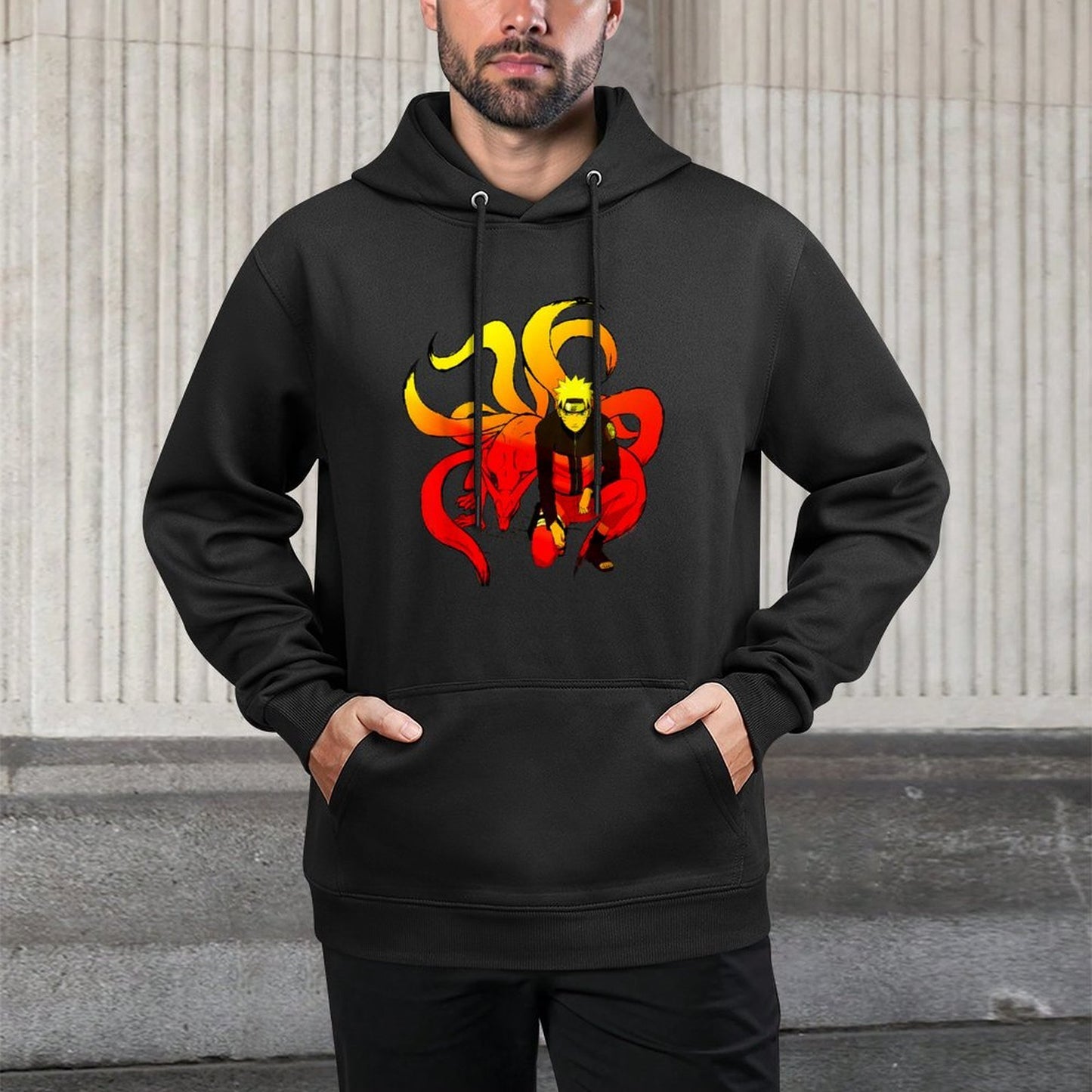 Naruto Shippuden Naruto And 9 Tails Versatile Streetwear Hoodie