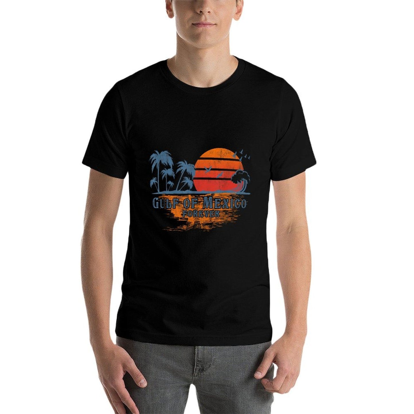 Gulf of Mexico Est. 1550 Retro Vintage Beach Gulf of Mexico  Trendy Pattern T-Shirt