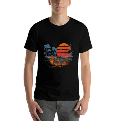 Gulf of Mexico Est. 1550 Retro Vintage Beach Gulf of Mexico  Trendy Pattern T-Shirt