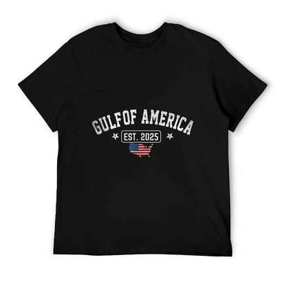 Gulf Of US America Est 2025 Vintage USA American Flag Men Lightweight T-Shirt