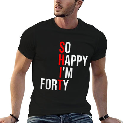 Funny 40th Birthday Forty Years Old  Relaxed-fit T-Shirt