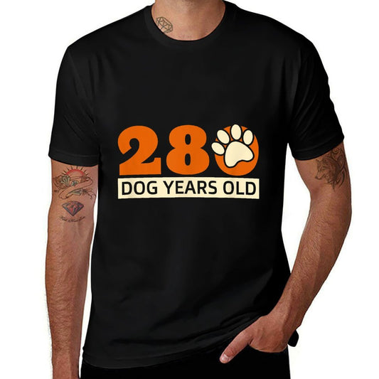 280 Dog Years Old Funny 40th Birthday Gifts Dogs Lover  Slim-fit Cut T-Shirt