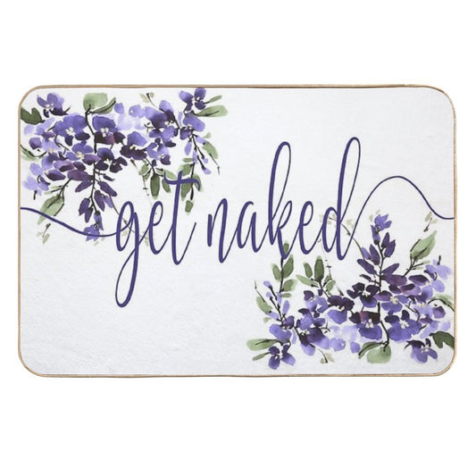 Get Naked Floral Boho Design  Eco-Friendly Bath Mat