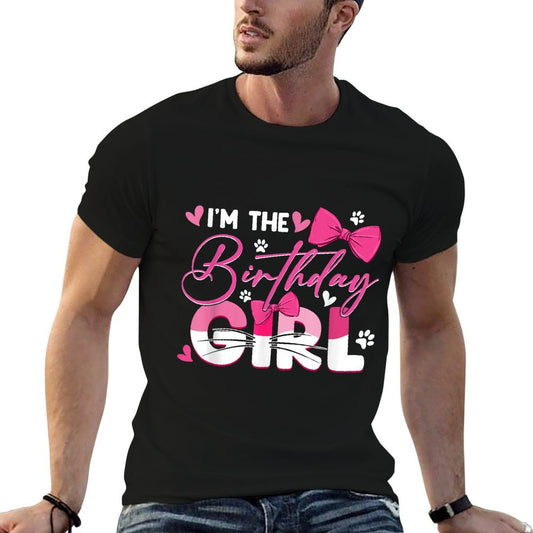I'm The Birthday Girl Cat Kitty Family Matching Party  Graphic-printed T-Shirt