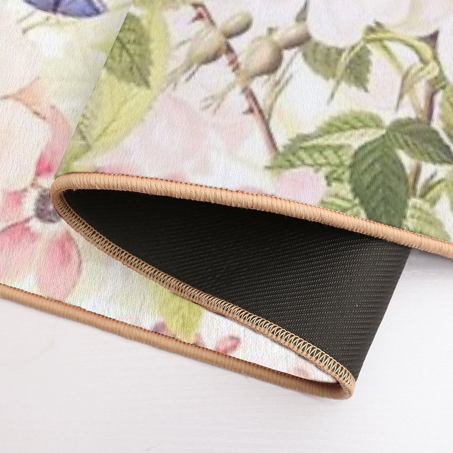 Vintage Summer Rose Garden- Blush Botanical Garden Nightgarden  Eco-Friendly Bath Mat