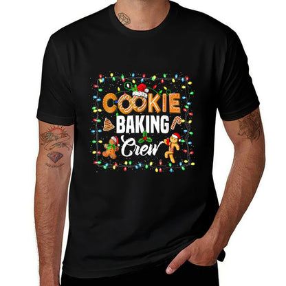 Christmas Cookie Baking Crew Cookie Crew Family Christmas  Ribbed Collar T-Shirt