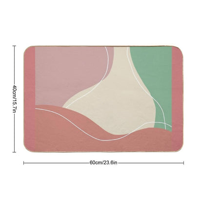 Abstract Geometric Wave Lines (Model 2)  Stain-Proof Bath Mat