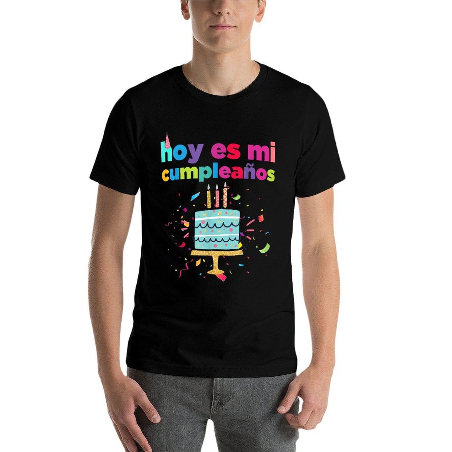 Hoy Es Mi Cumpleanos Spanish Mexican Playera Graphic Camisa  Oversized Silhouette T-Shirt
