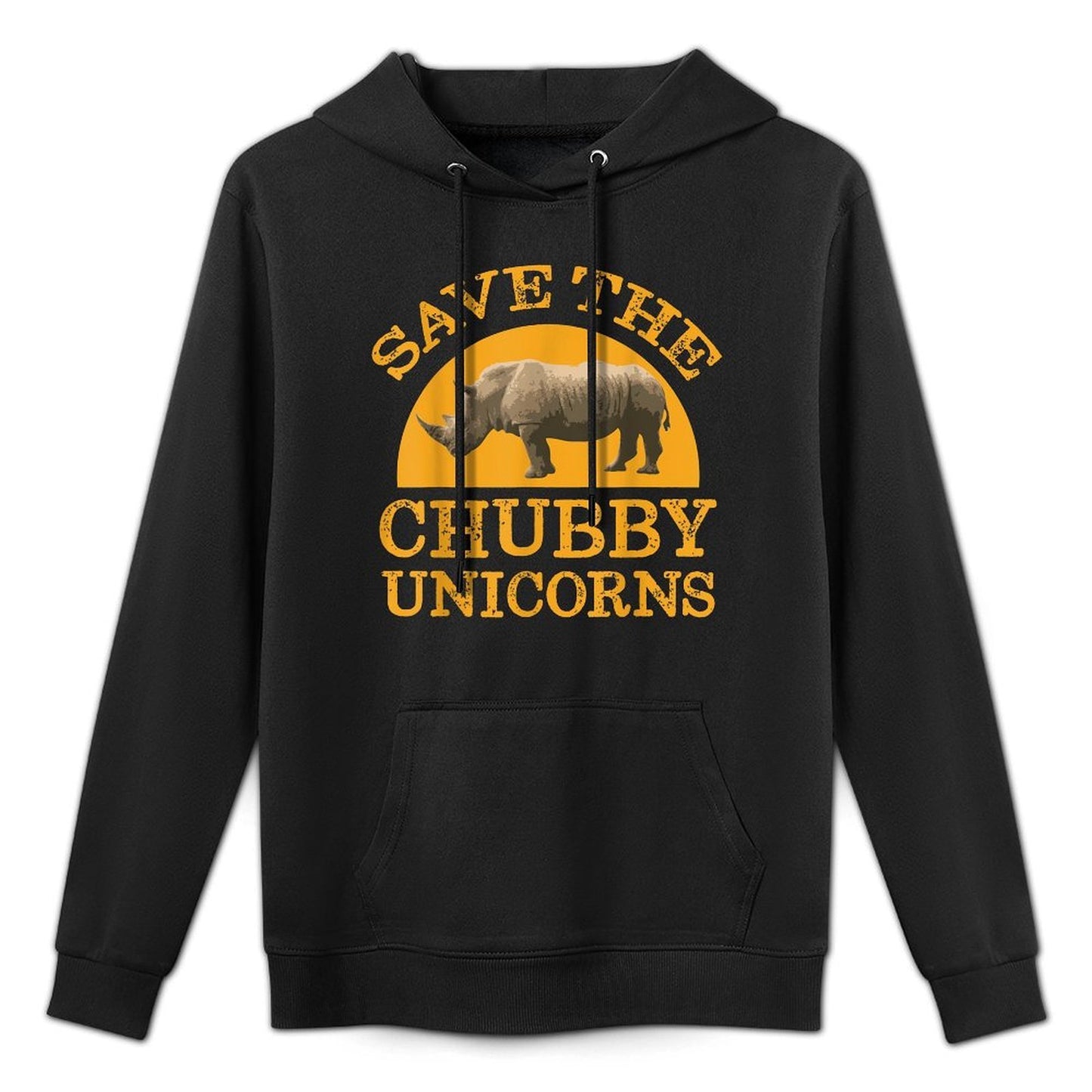 Save The Chubby Unicorns Rhino Endangered Awareness Tshirt Easy Care Hoodie