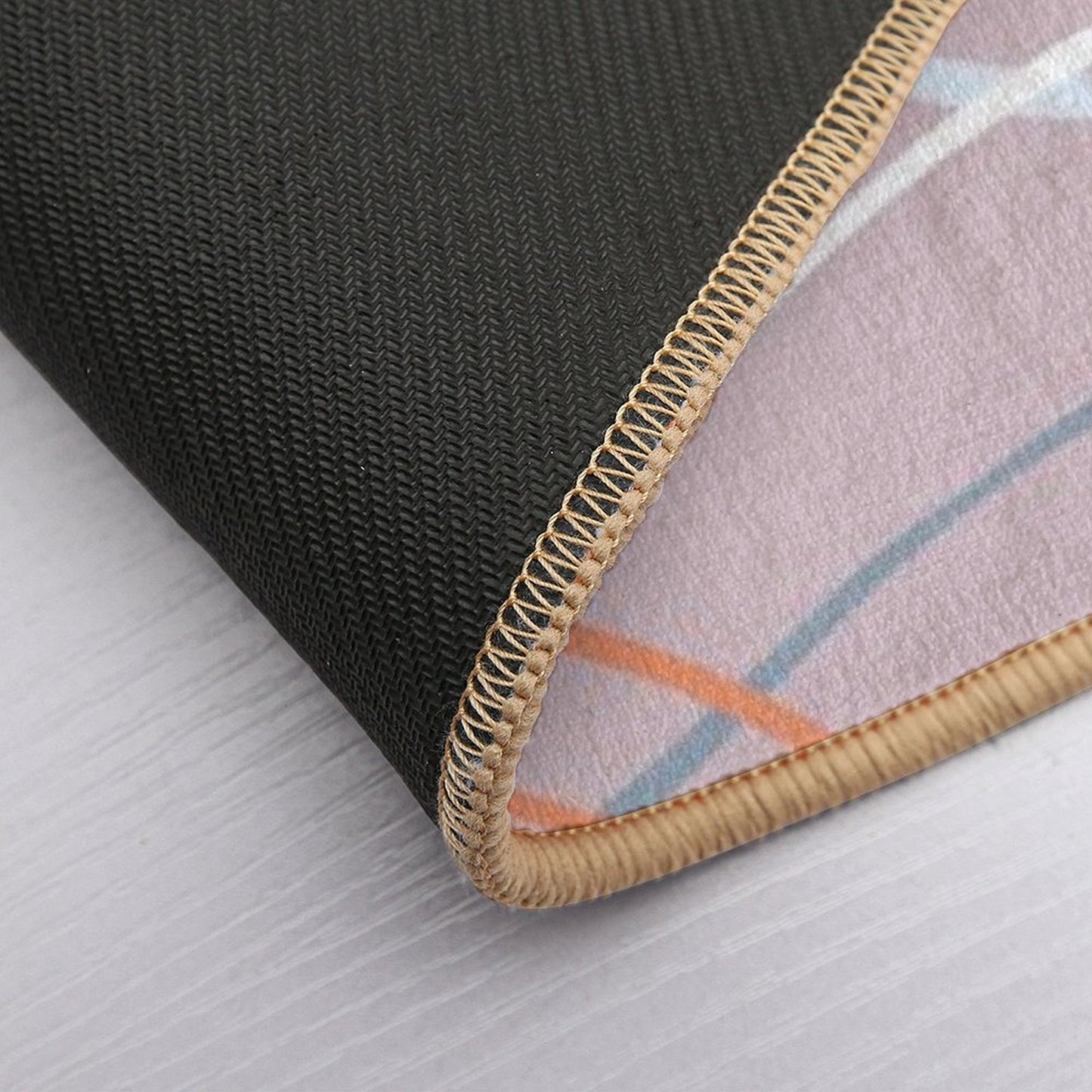 Mauve Abstract Lines  Anti-Trip Bath Mat