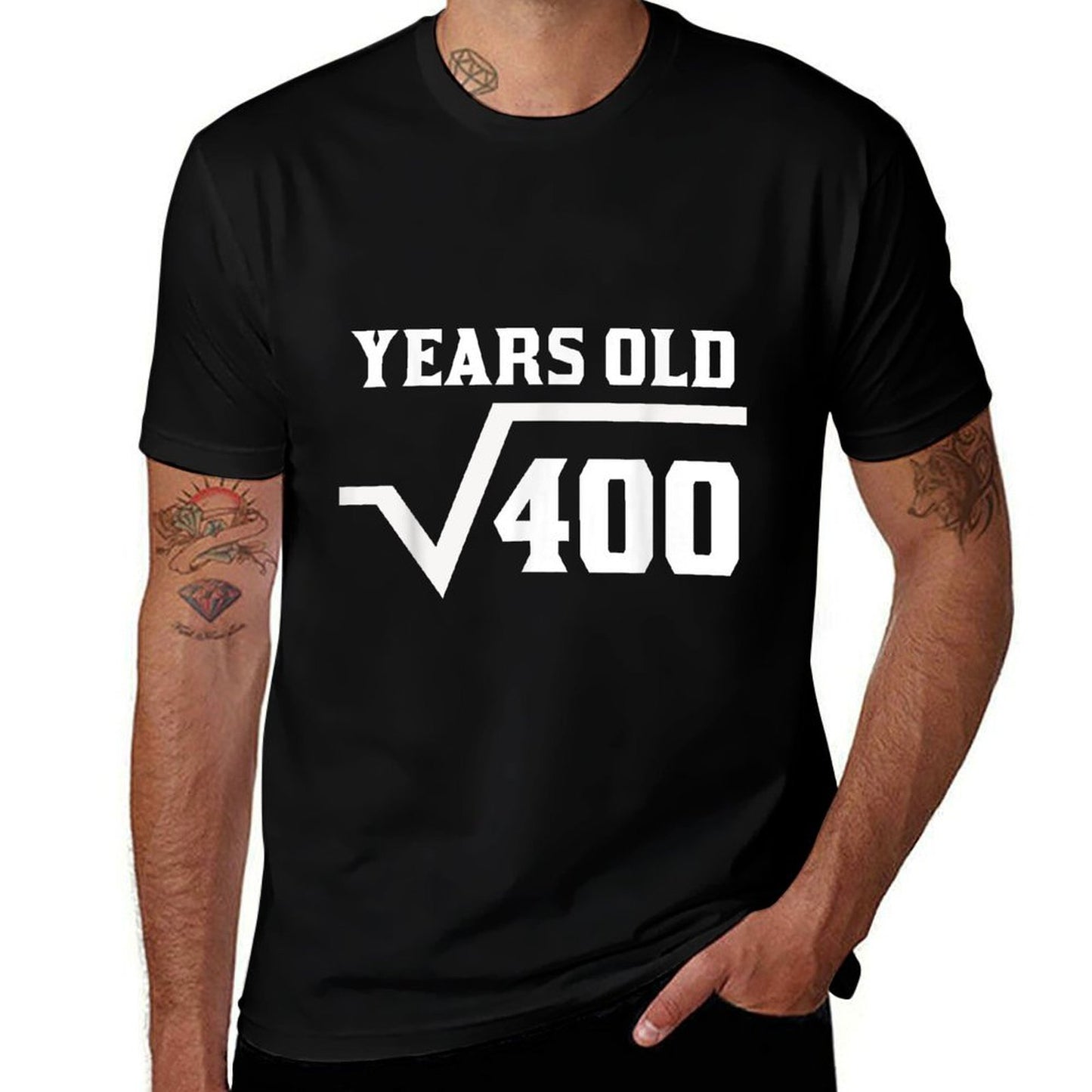20 Years Old Square Root Funny 20th Birthday  Eco-friendly Material T-Shirt