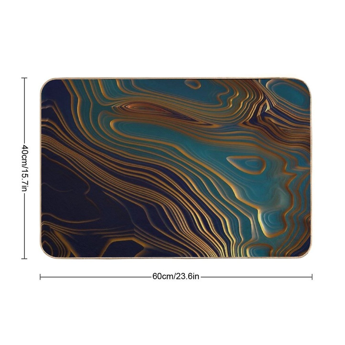 Peacock Ocean  Fade-Resistant Bath Mat