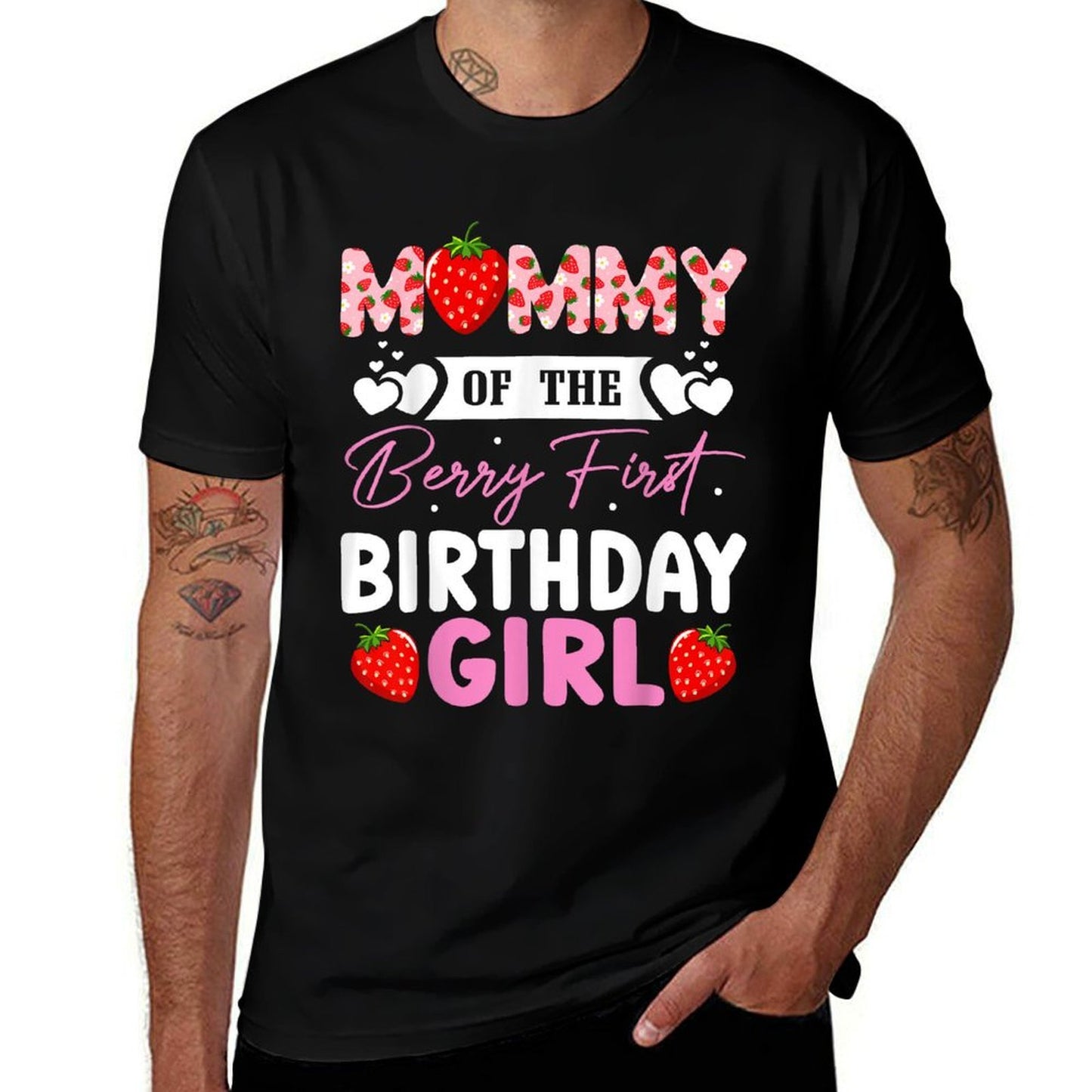 Mommy of The Berry First Birthday Girl Sweet Strawberry  Affordable Price T-Shirt
