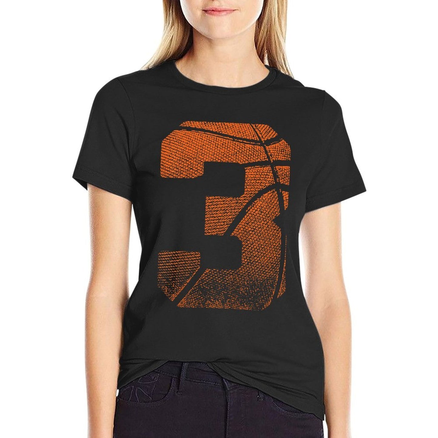 Kids 3rd Birthday Boy Basketball Player Basketball 3 Years Old  Oversized Silhouette T-Shirt