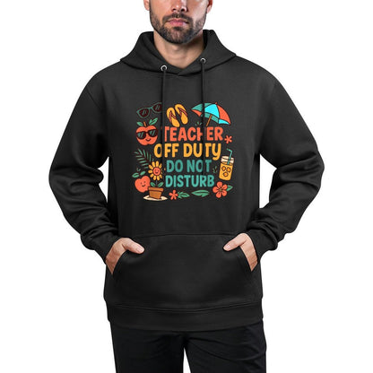 Teacher Off Duty Funny Summer Break for Teachers on Vacation Easy Care Hoodie
