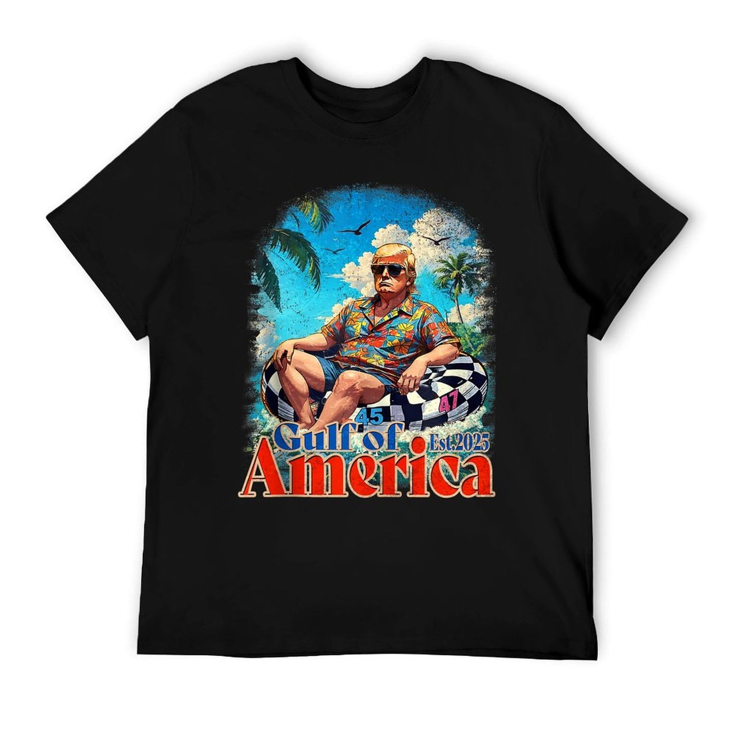 Funny Trump Gulf Of Us America 2025 Vintage Trump Summer-ready Fabric T-Shirt
