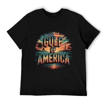 Retro Gulf Of Usa America Patriotic Beach Life Est 2025 Sweatshirt Slim-fit Cut T-Shirt
