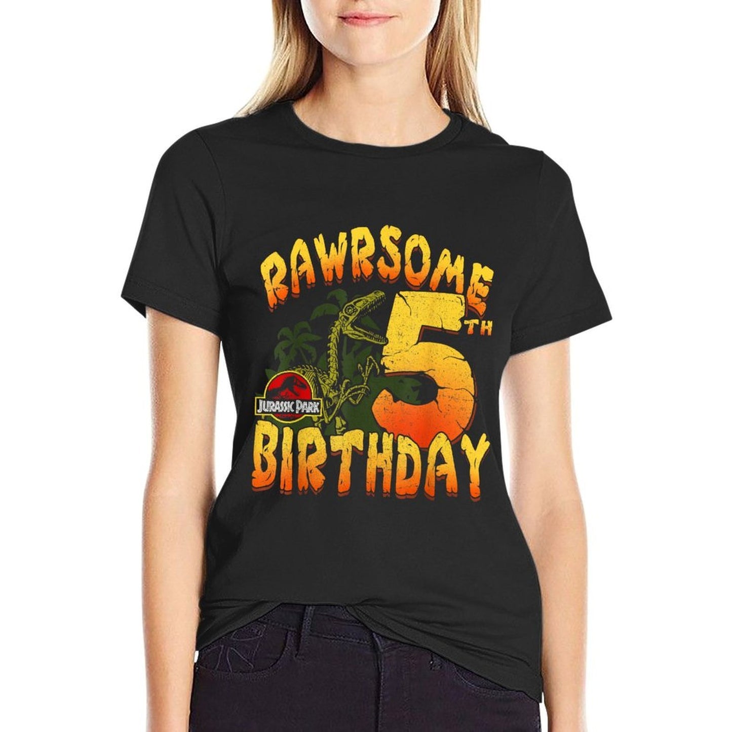 Jurassic Park Rawrsome 5th Birthday  Classic T-Shirt