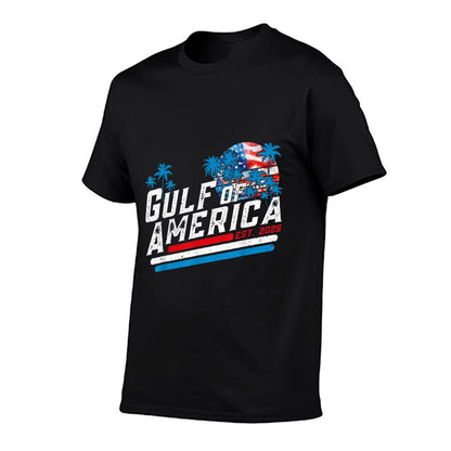 Retro Gulf Of USA America Est 2025 American Gulf Mexico Relaxed-fit T-Shirt