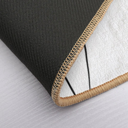 Woman Body Silhouette Line Drawing - Hello Helena  Fade-Resistant Bath Mat