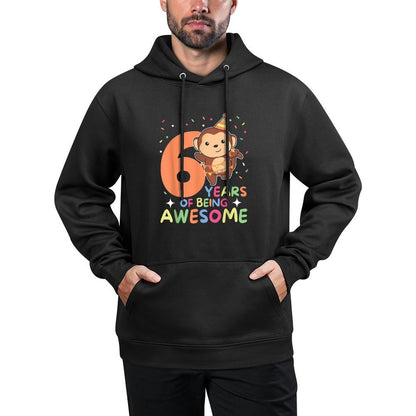 Monkey 6th Birthday For Kids Six Year Old Monkey All-Day Comfort Hoodie
