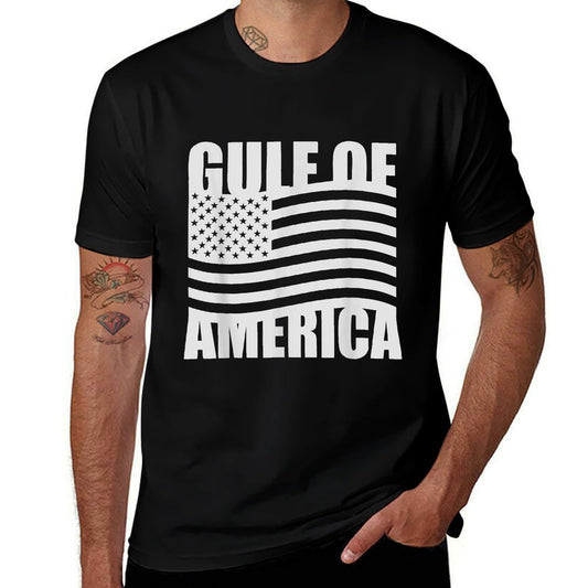 Gulf of USA America Funny USA Flag Summer-ready Fabric T-Shirt