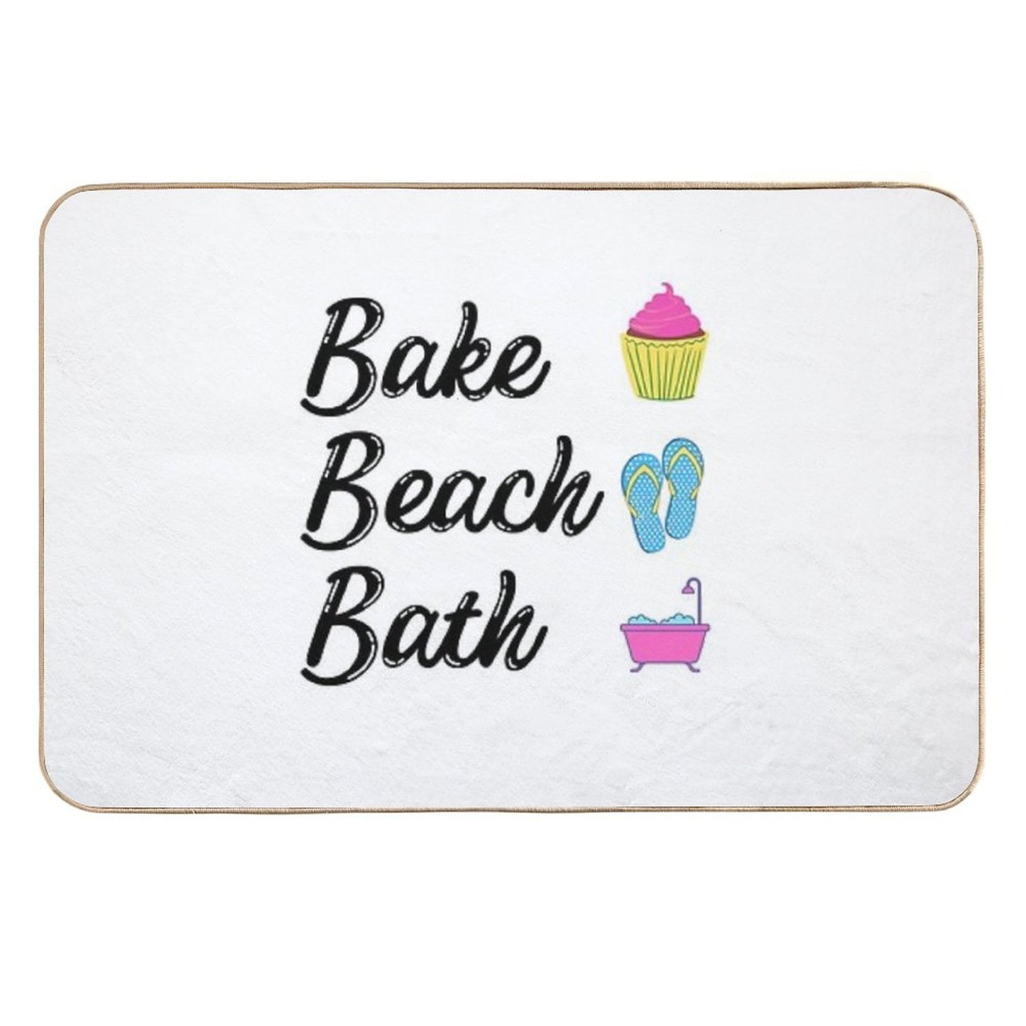 Bake, Beach, And Bubble Bath All Your Favorite Things  Odorless Bath Mat