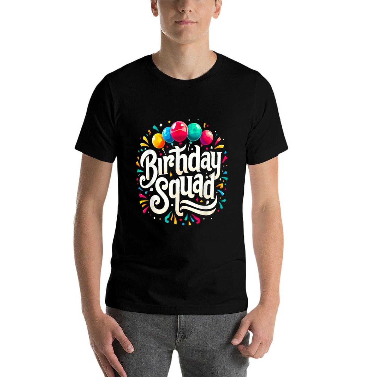 Birthday Squad Birthday Crew Party  Fade-proof Color T-Shirt