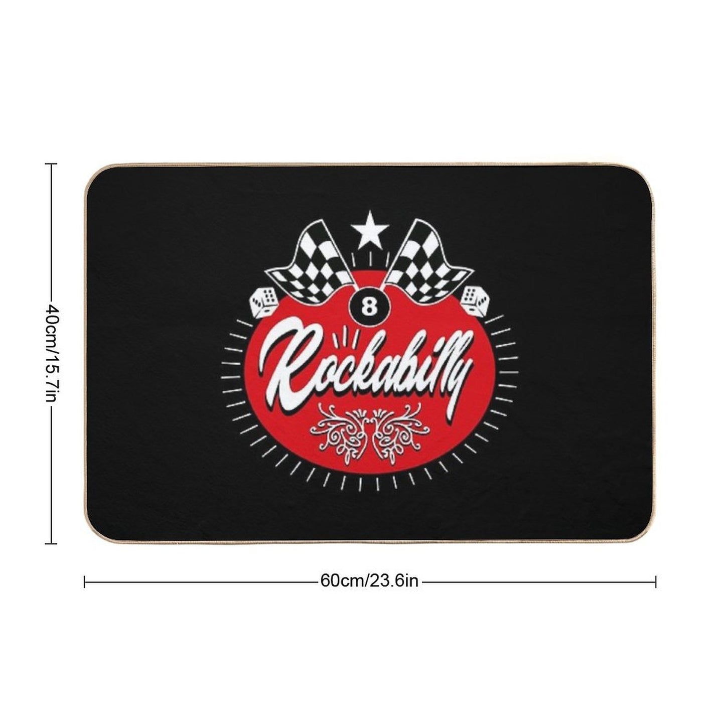 Rock And Roll Sock Hop Dance Rockabilly Music Vintage 50s 60s 70s 80s  Toxin-Free Bath Mat