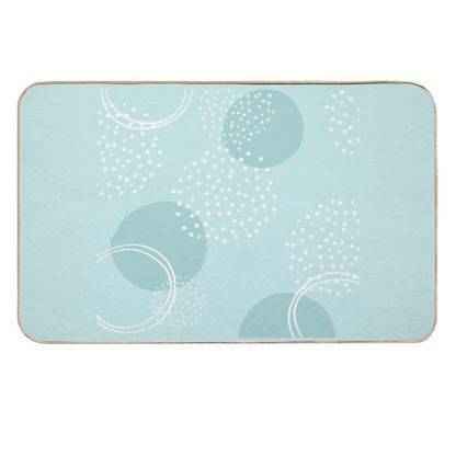 Modern Circles Blue  High-Traffic Bath Mat