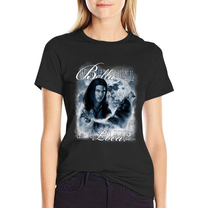 Womens Twilight Saga Retro Jacob Wolf Moon Loca Movie  Slim-fit Cut T-Shirt