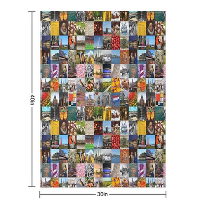 Typical Netherlands Collage of History And Holland Versatility Throw Blanket
