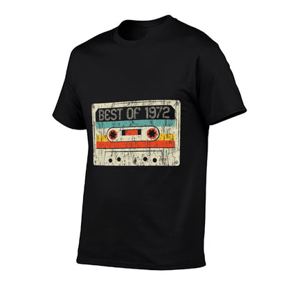 50th Birthday Gifts Best Of 1972 Cassette Tape 50 Years Old Premium  Polyester Blend T-Shirt