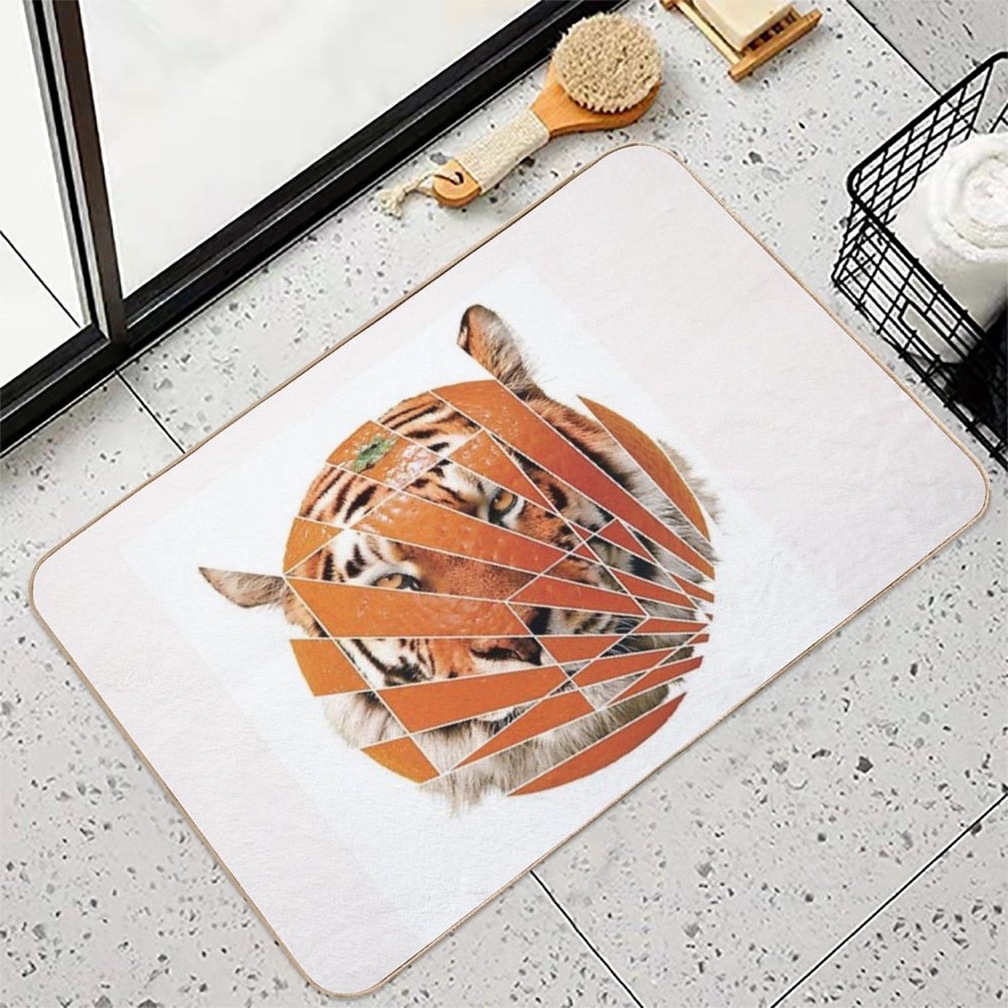 Orange Tiger °3  Non-Slip Bath Mat
