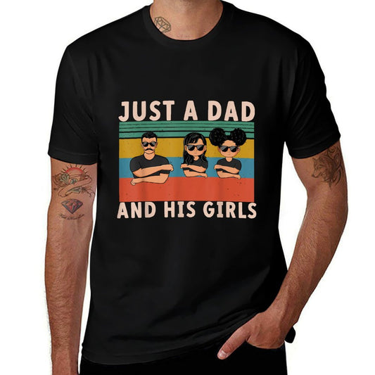 Just A Dad And His Girl Daddy Father's Day 2024  Lightweight T-Shirt