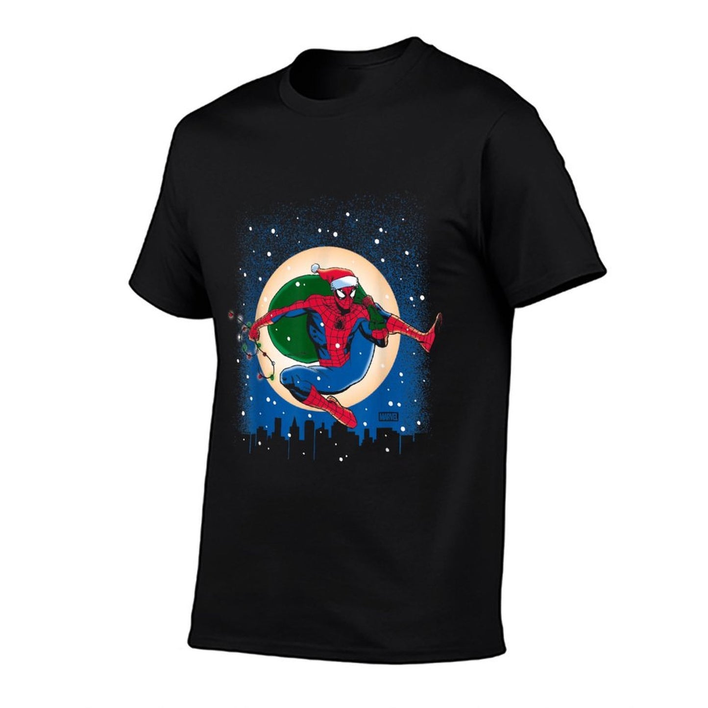 Spider-Man Oversized Character Christmas  Cotton T-Shirt