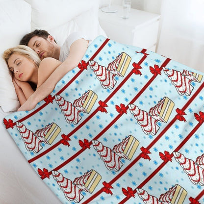 Little Debbie Christmas Cakes Velvety-soft Throw Blanket