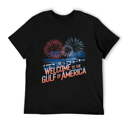 Gulf Of USA America Gift Men Women Flag Beach Fade-proof Color T-Shirt