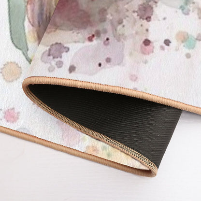 Baby Sloth Watercolor Painting, Cute Baby Animals Print Durable Bath Mat