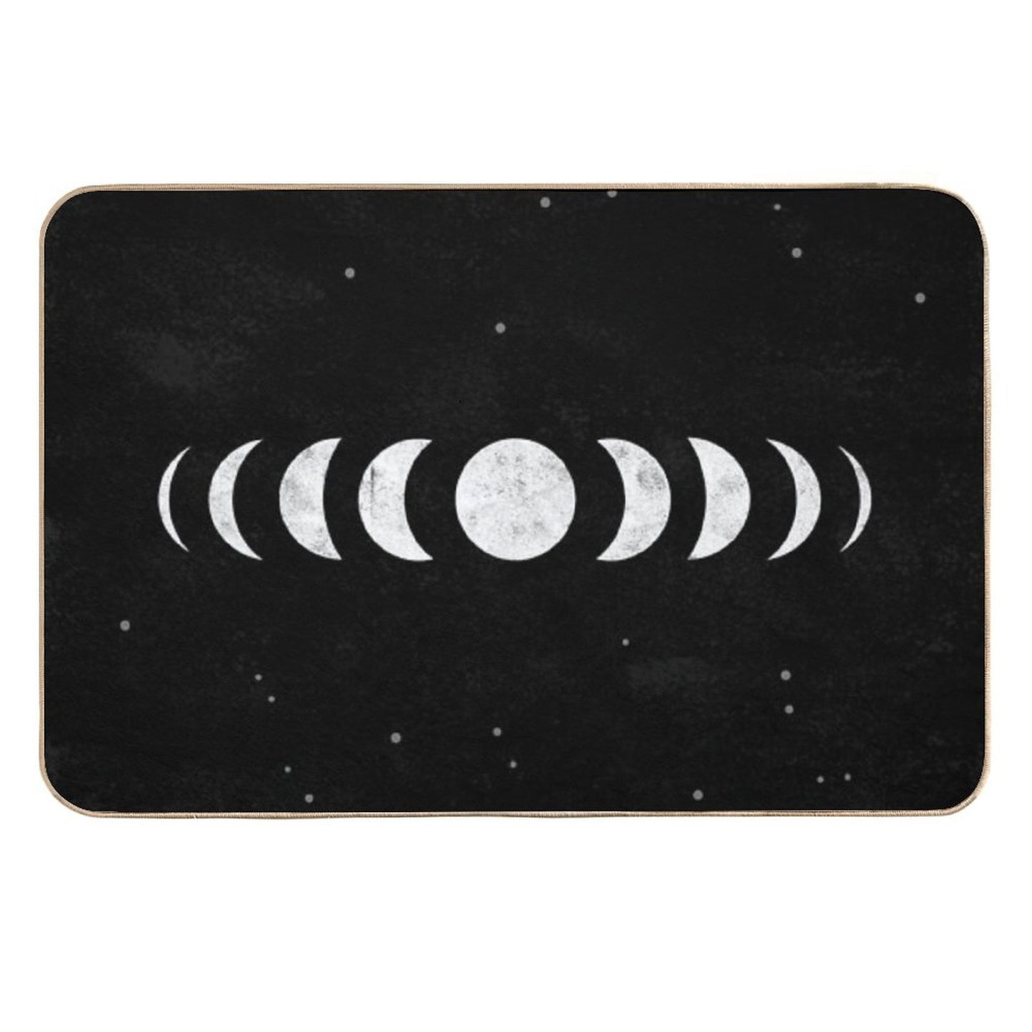 Moon Phase • Black & White  Eco-Friendly Bath Mat